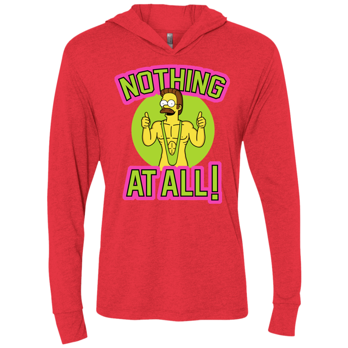Nothing At All Triblend Long Sleeve Hoodie Tee