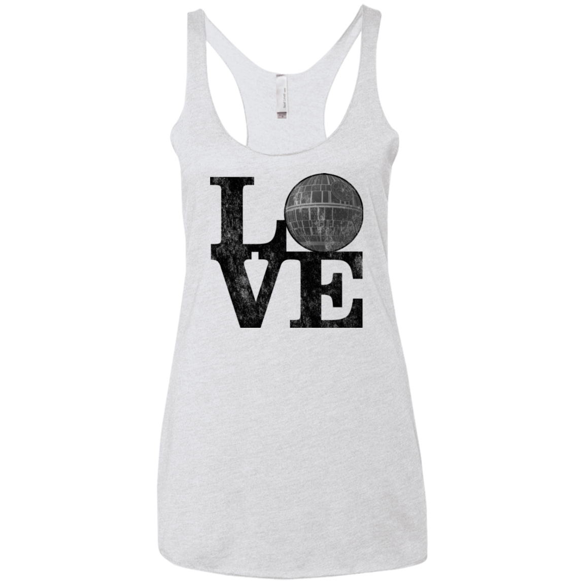 LOVE Deathstar 1 Women's Triblend Racerback Tank