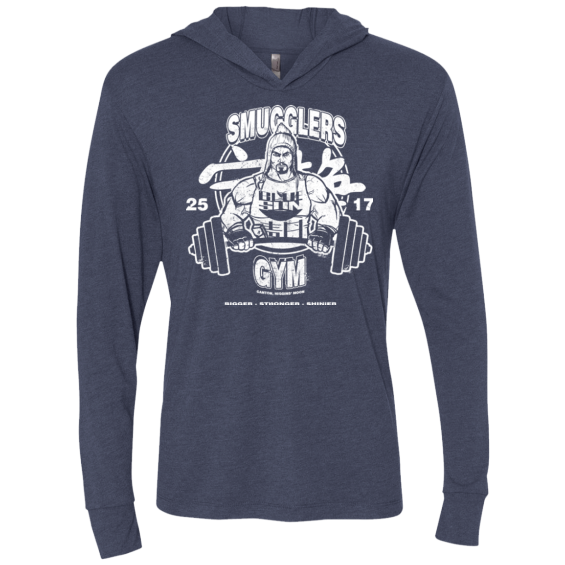 Smugglers Gym Triblend Long Sleeve Hoodie Tee