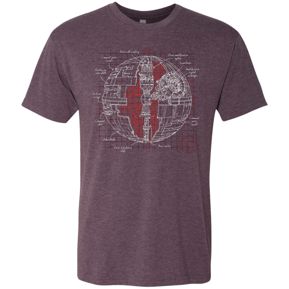 Death Star Plan Men's Triblend T-Shirt