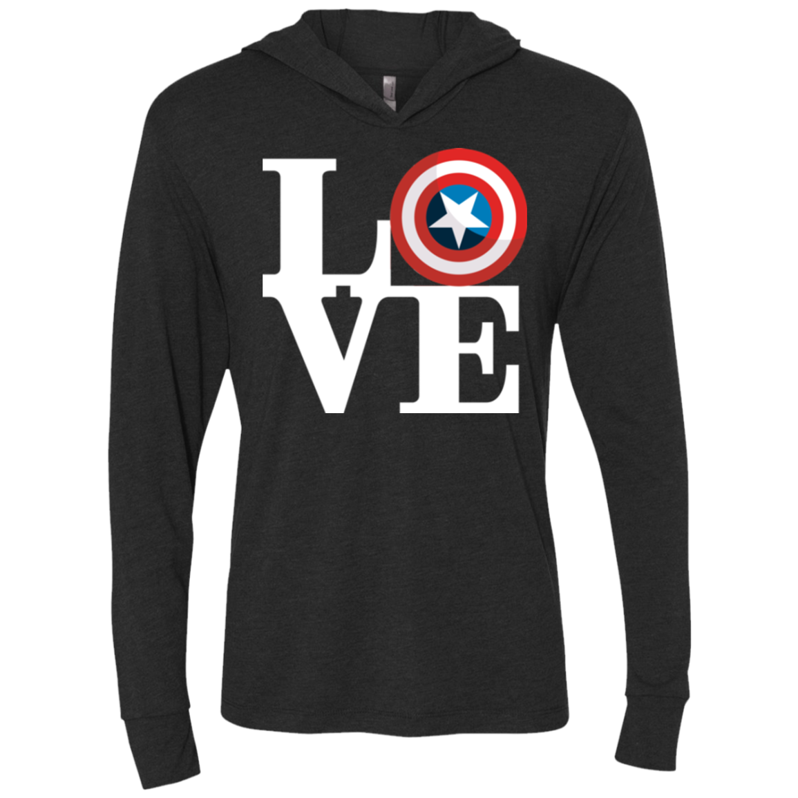 Captain's Love Triblend Long Sleeve Hoodie Tee