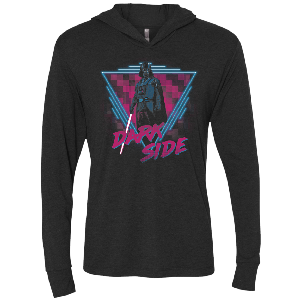 Dark Side Triblend Long Sleeve Hoodie Tee