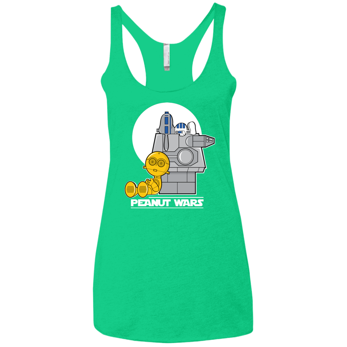 Peanut Wars Women's Triblend Racerback Tank