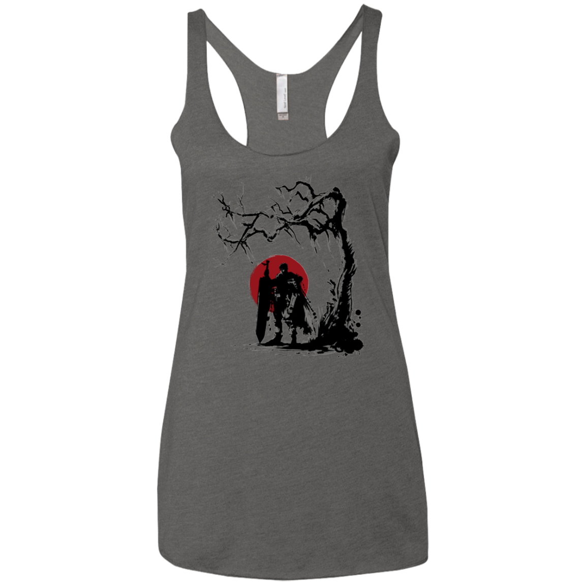Black Swordsman under the sun Women's Triblend Racerback Tank