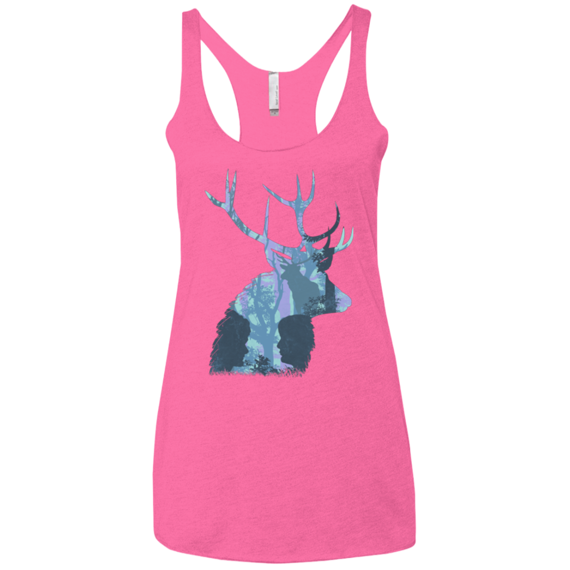 Deer Cannibal Women's Triblend Racerback Tank