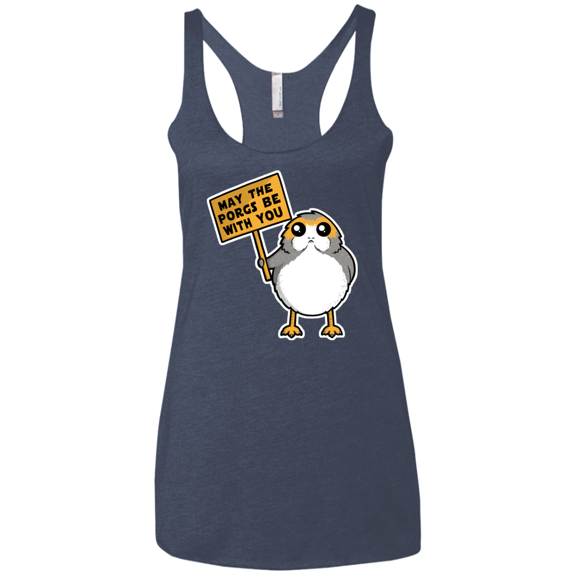May The Porgs Be With You Women's Triblend Racerback Tank