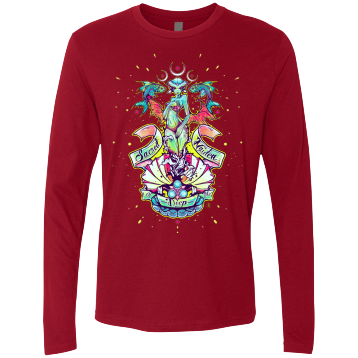 Sacred Maiden of the Deep Men's Premium Long Sleeve
