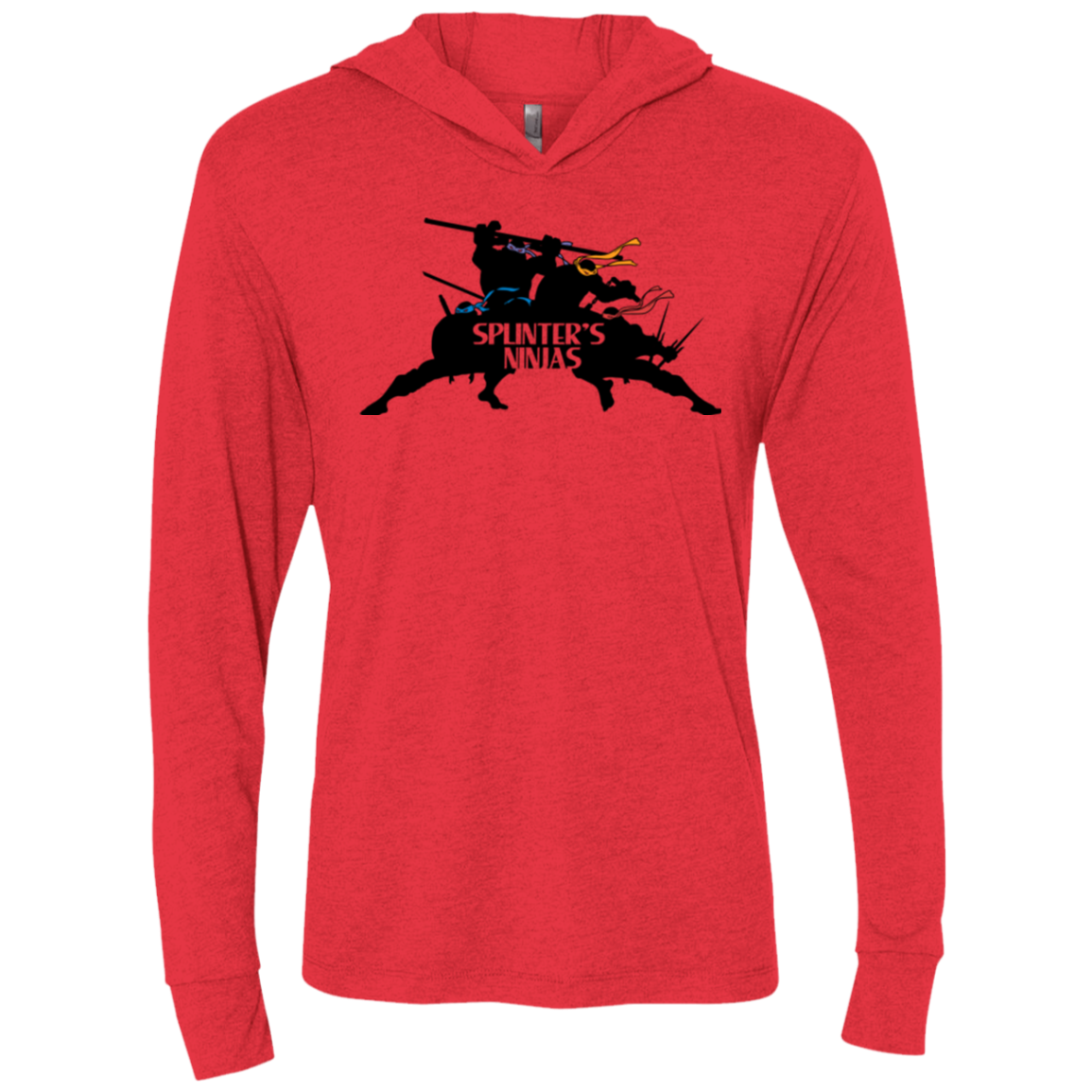 Splinters Ninjas Triblend Long Sleeve Hoodie Tee