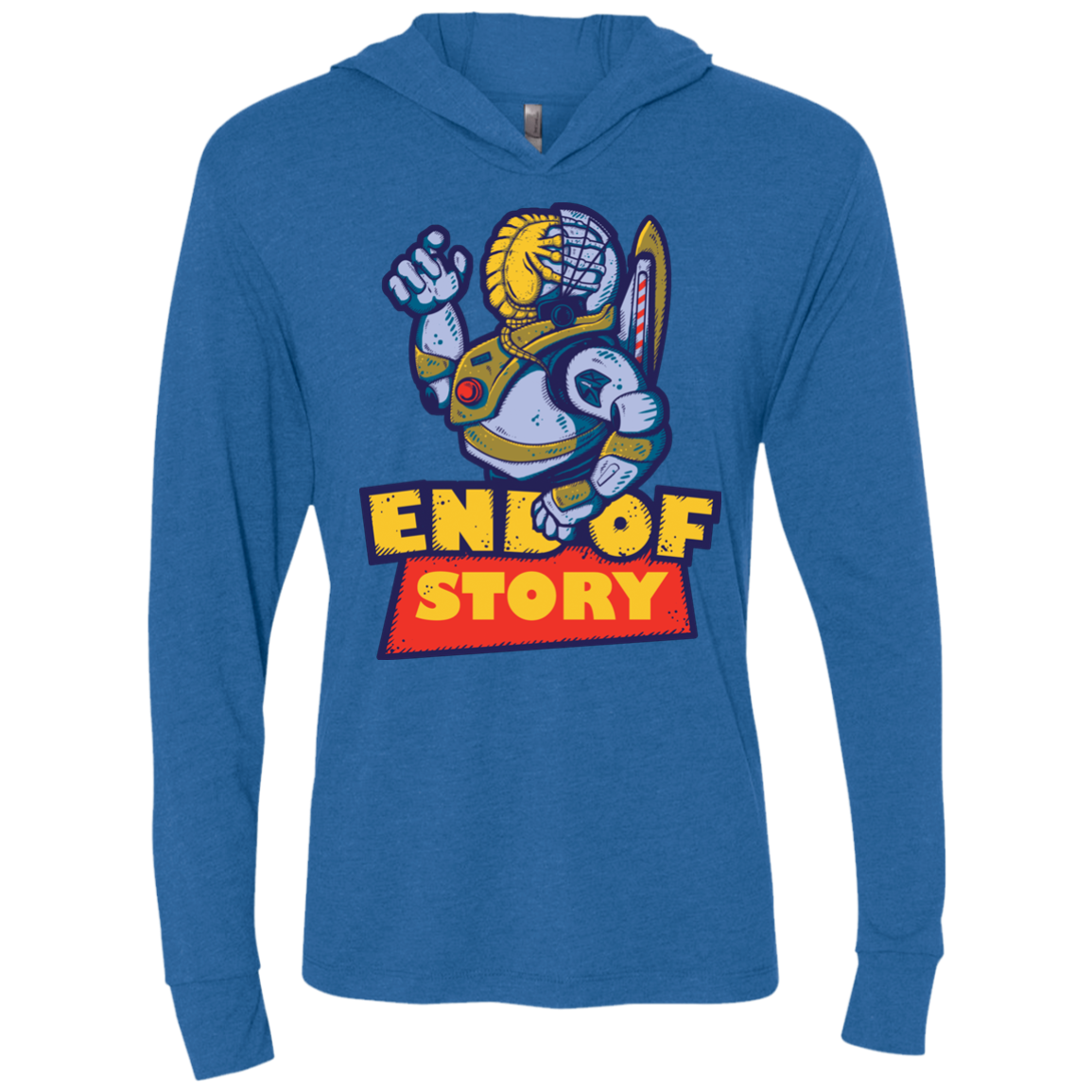 END OF STORY Triblend Long Sleeve Hoodie Tee