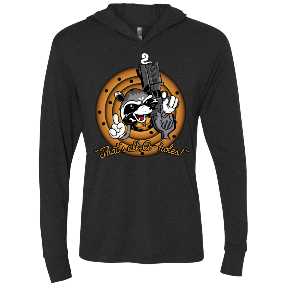 Thats All A-Holes Triblend Long Sleeve Hoodie Tee