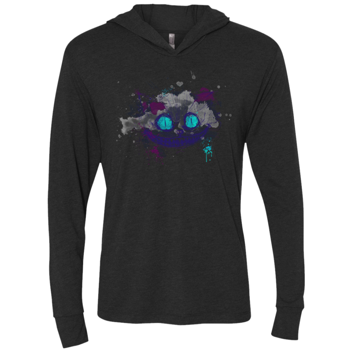 Abstract Cheshire Triblend Long Sleeve Hoodie Tee