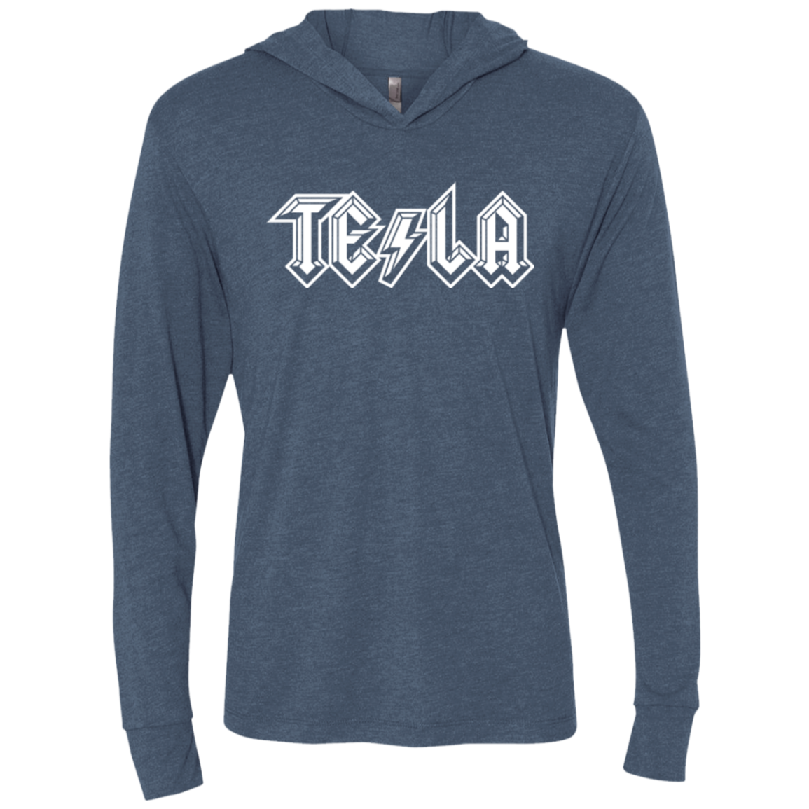 TESLA Triblend Long Sleeve Hoodie Tee