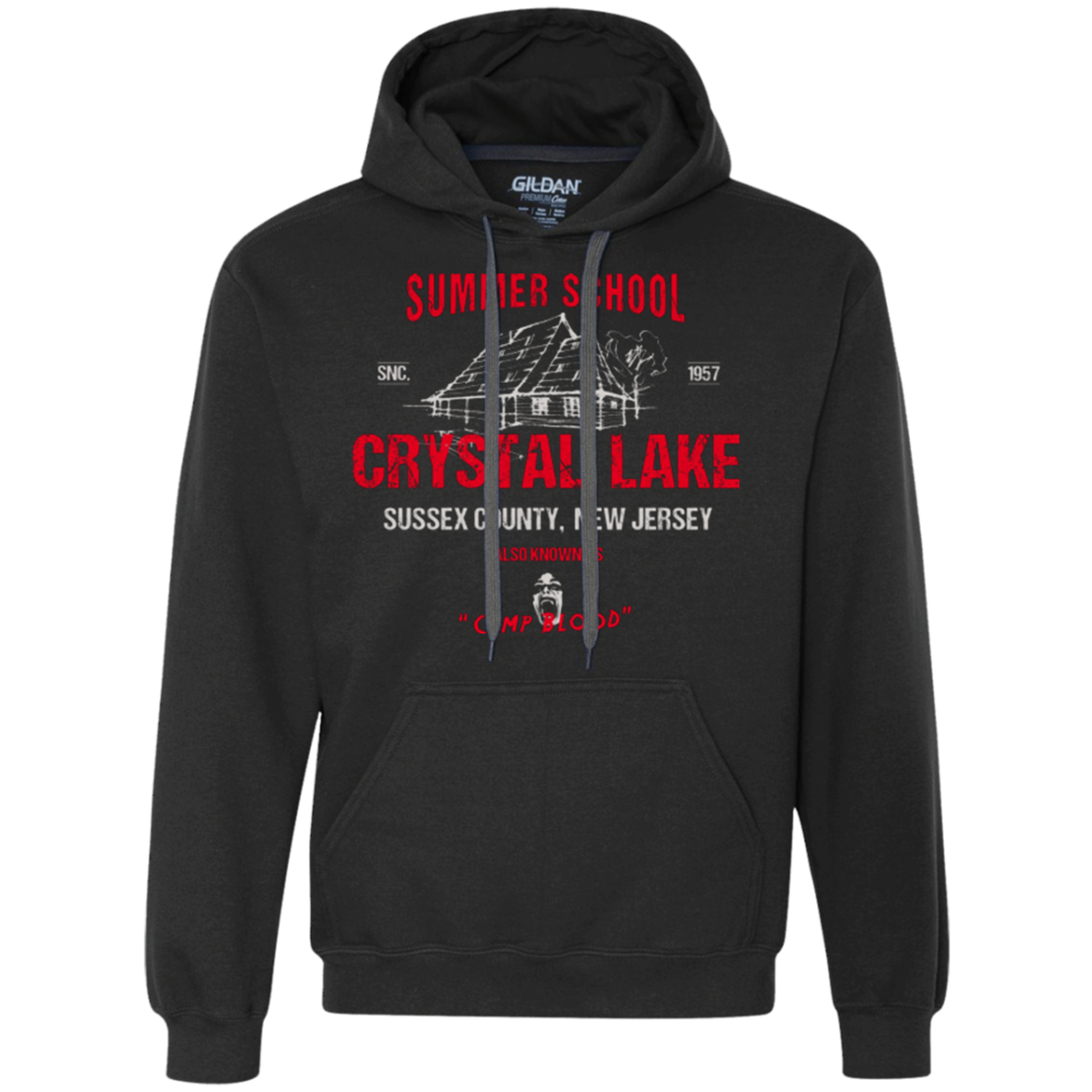 Crystal Lake summer school Premium Fleece Hoodie