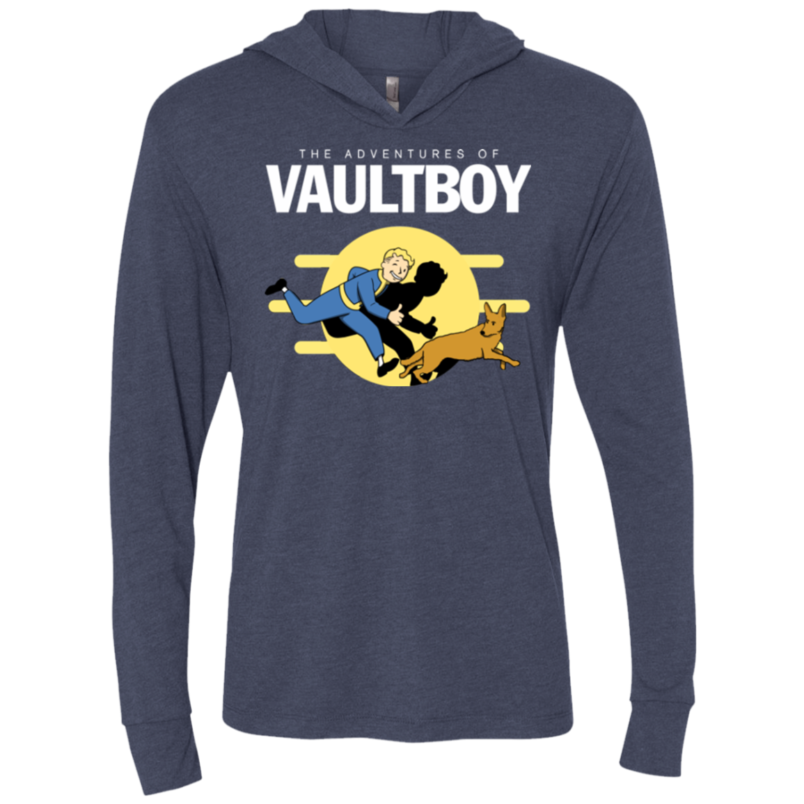 Boy and his dog Triblend Long Sleeve Hoodie Tee