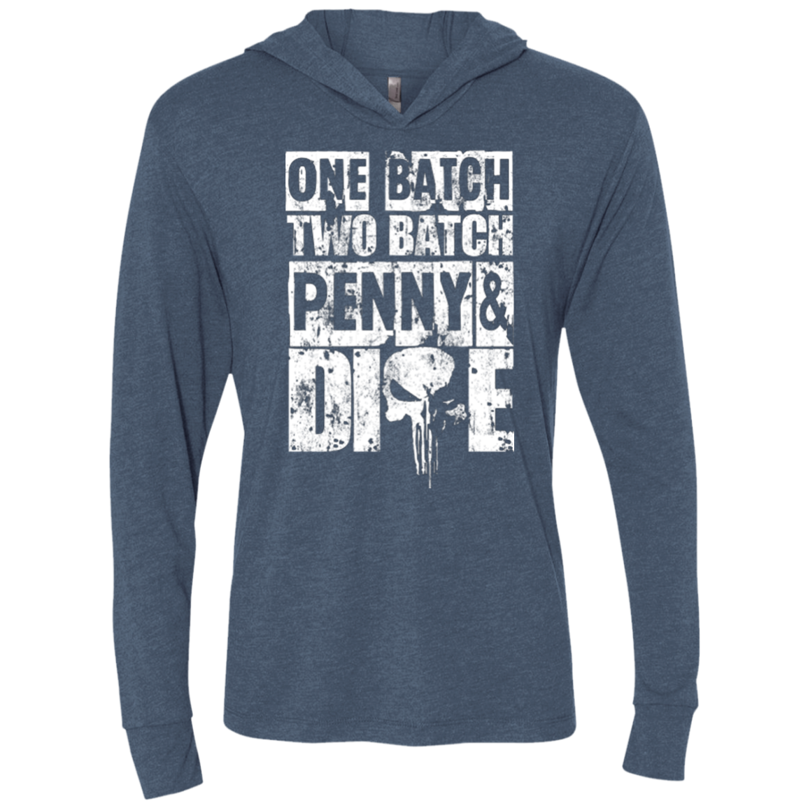 One Batch Two Batch Triblend Long Sleeve Hoodie Tee