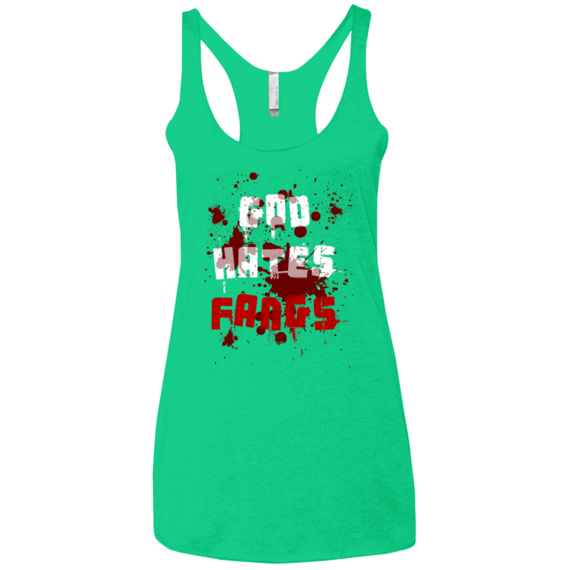 God hates fangs Women's Triblend Racerback Tank