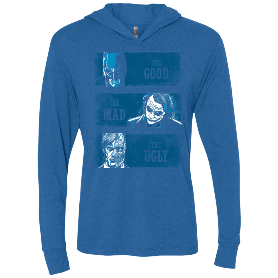 The Good the Mad and the Ugly Triblend Long Sleeve Hoodie Tee