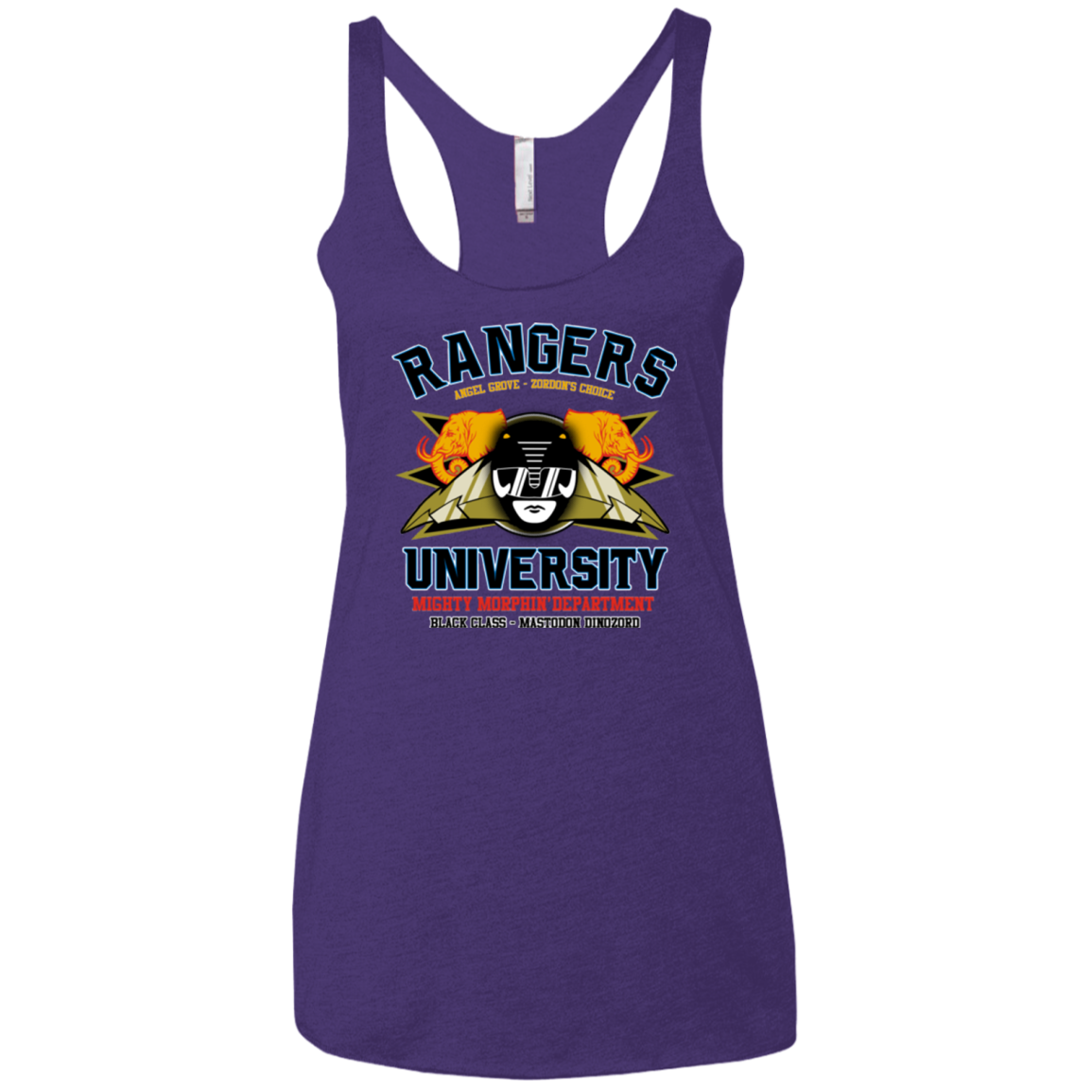 Rangers U Black Ranger Women's Triblend Racerback Tank