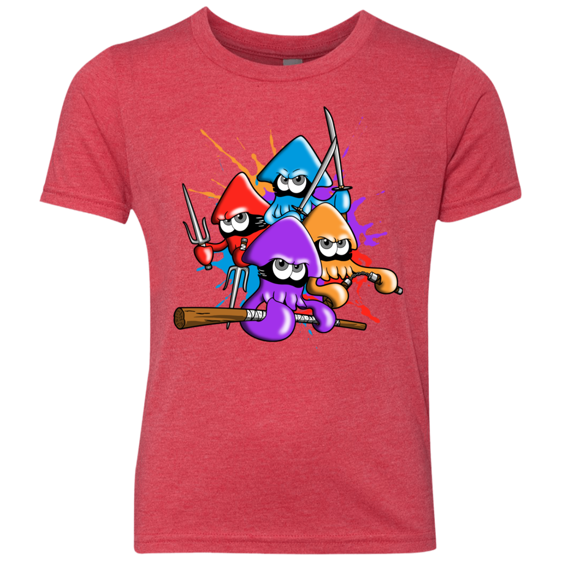Teenage Mutant Ninja Squids Youth Triblend T-Shirt