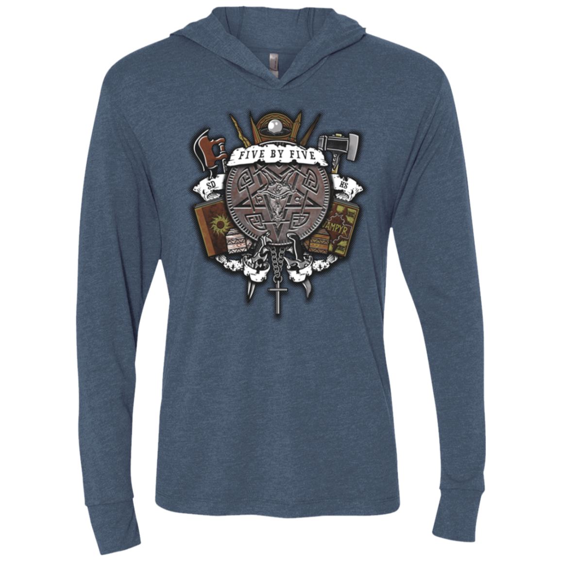 Sunnydale Slaying Triblend Long Sleeve Hoodie Tee