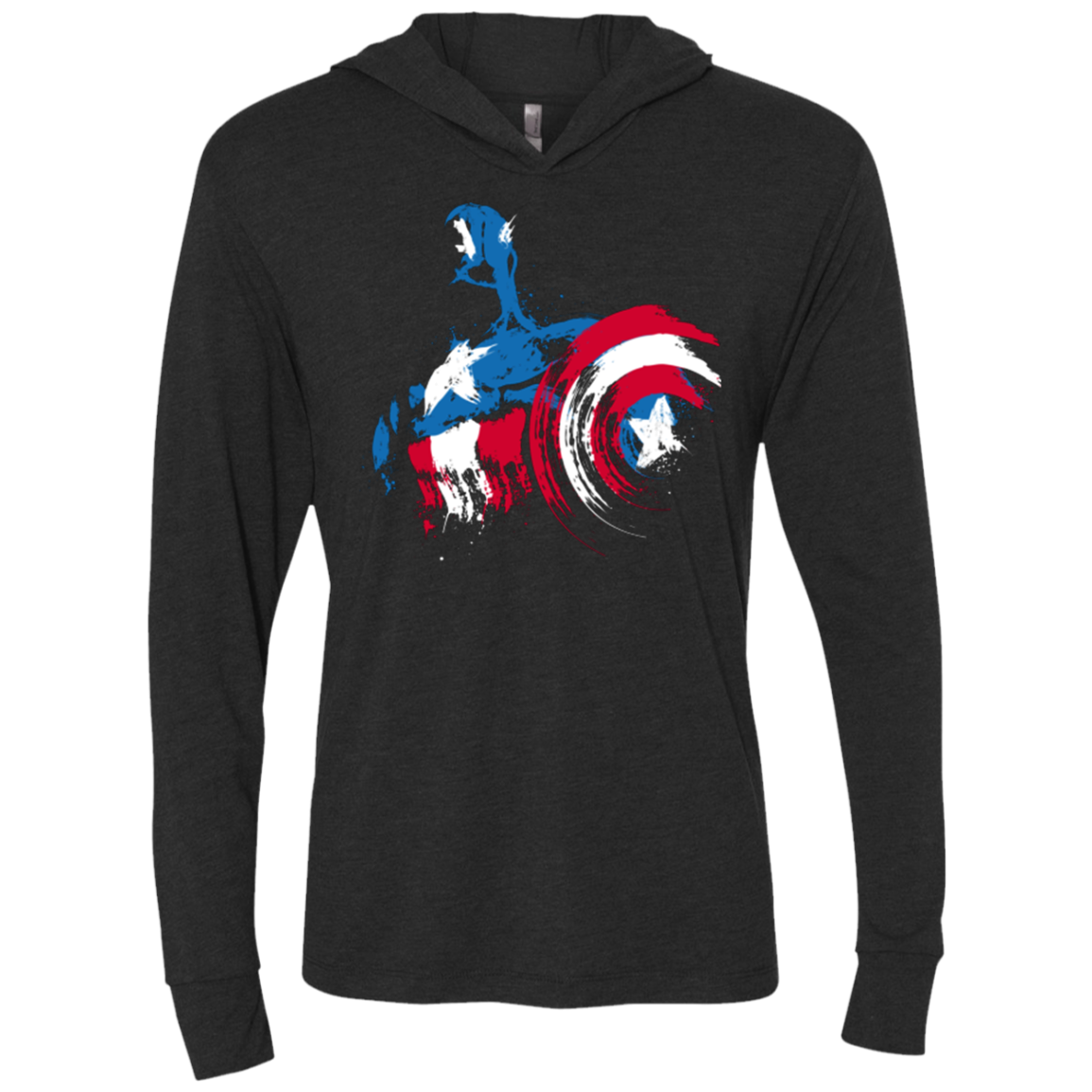 The Captain is Coming Triblend Long Sleeve Hoodie Tee