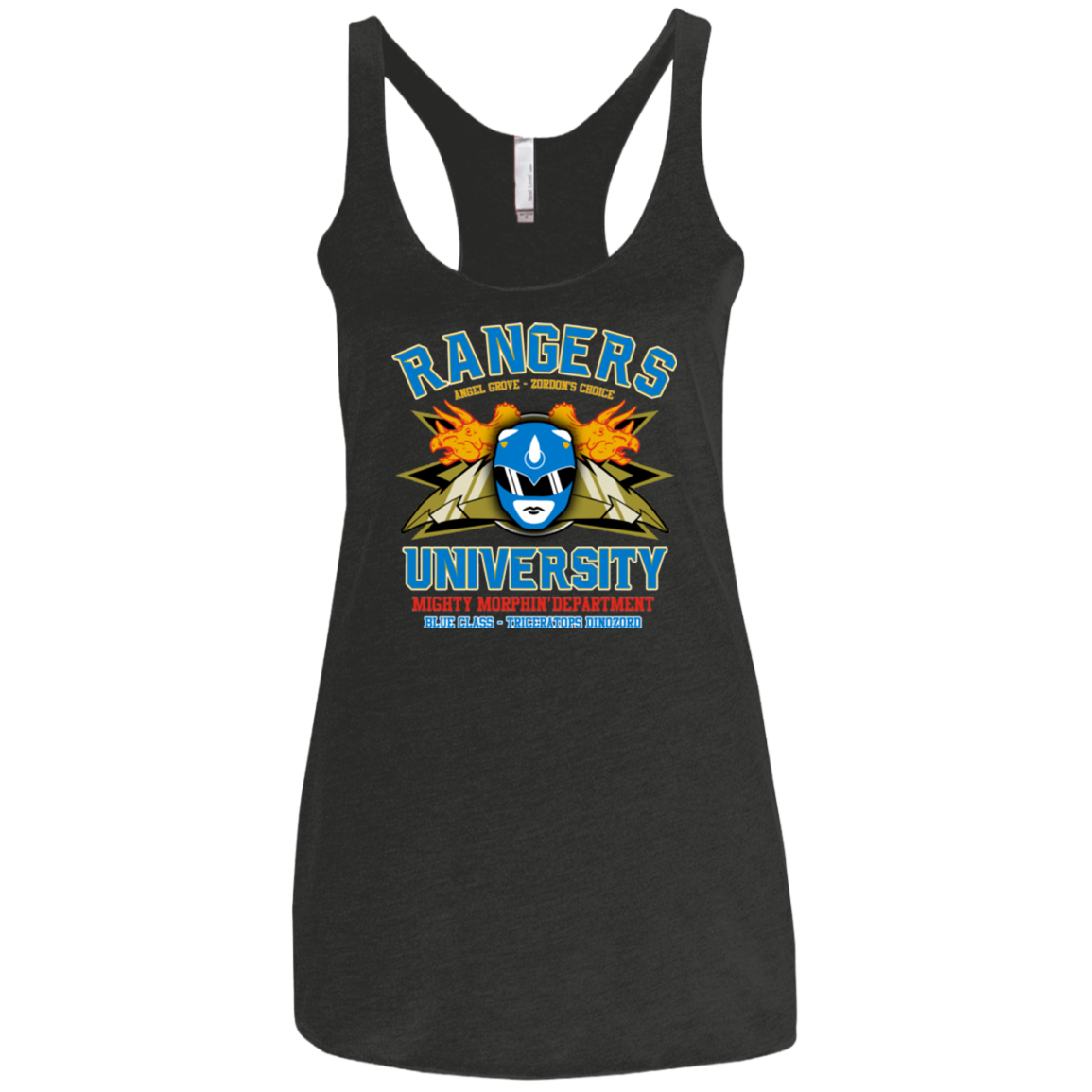 Rangers U Blue Ranger Women's Triblend Racerback Tank