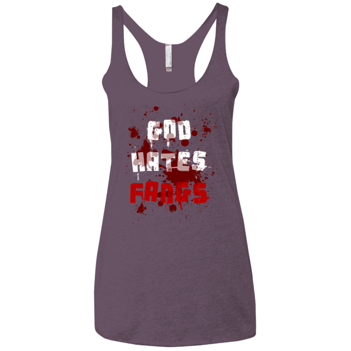God hates fangs Women's Triblend Racerback Tank