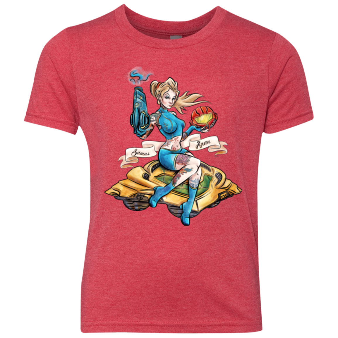 PINUP SAMUS Youth Triblend T-Shirt