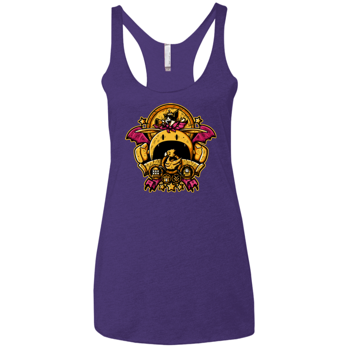 SAUCER CREST Women's Triblend Racerback Tank