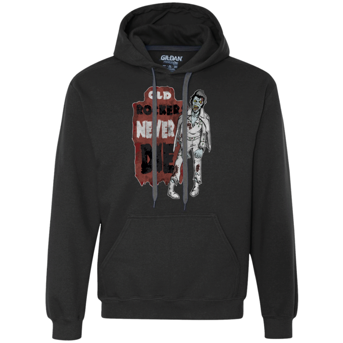 Old Rockers Never Die Premium Fleece Hoodie