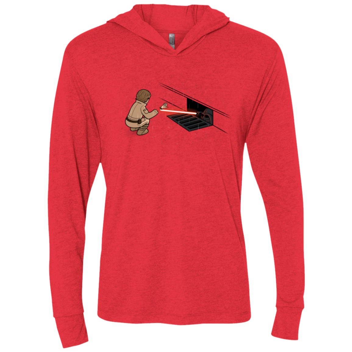 The Dark Sewer Triblend Long Sleeve Hoodie Tee