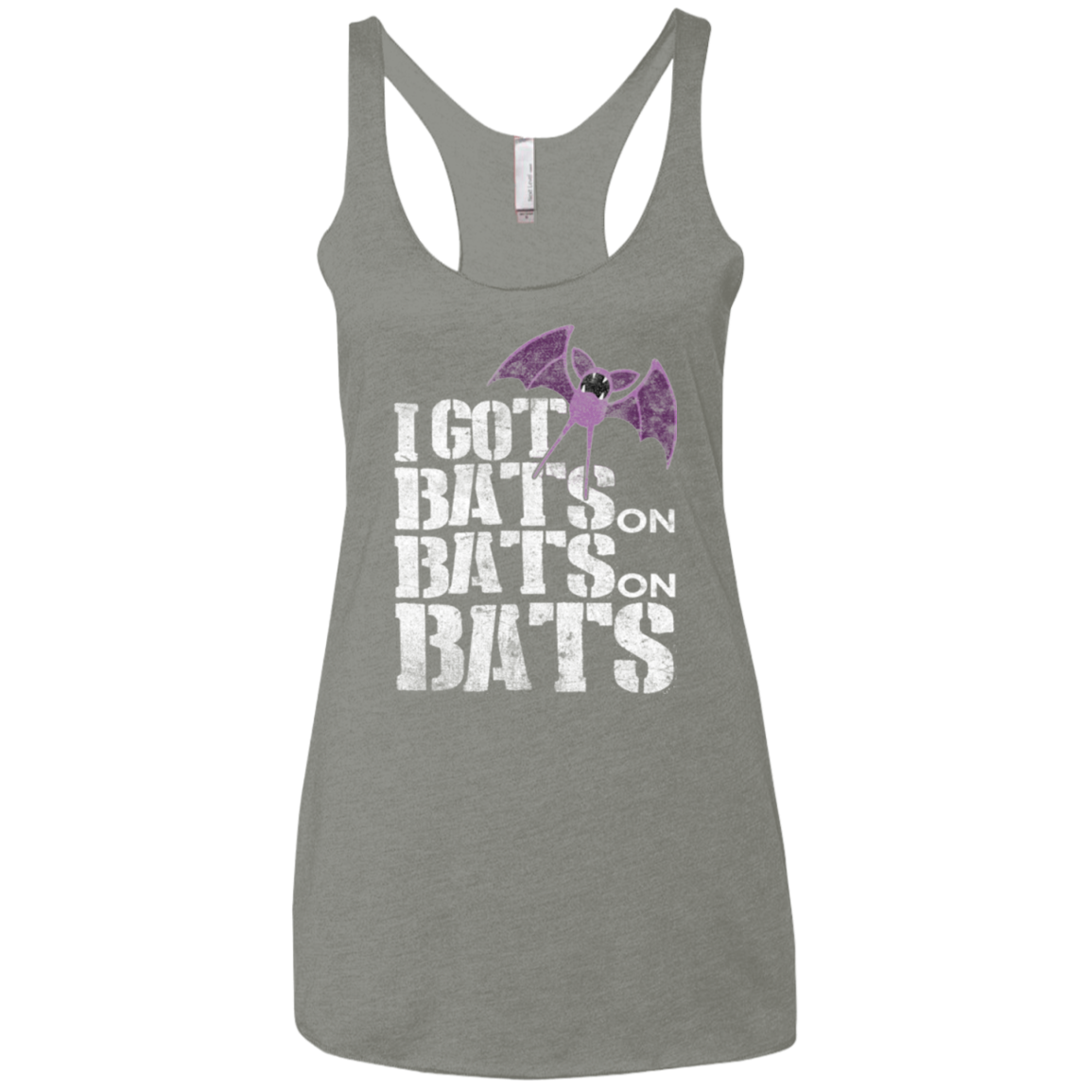 Bats on Bats on Bats Women's Triblend Racerback Tank