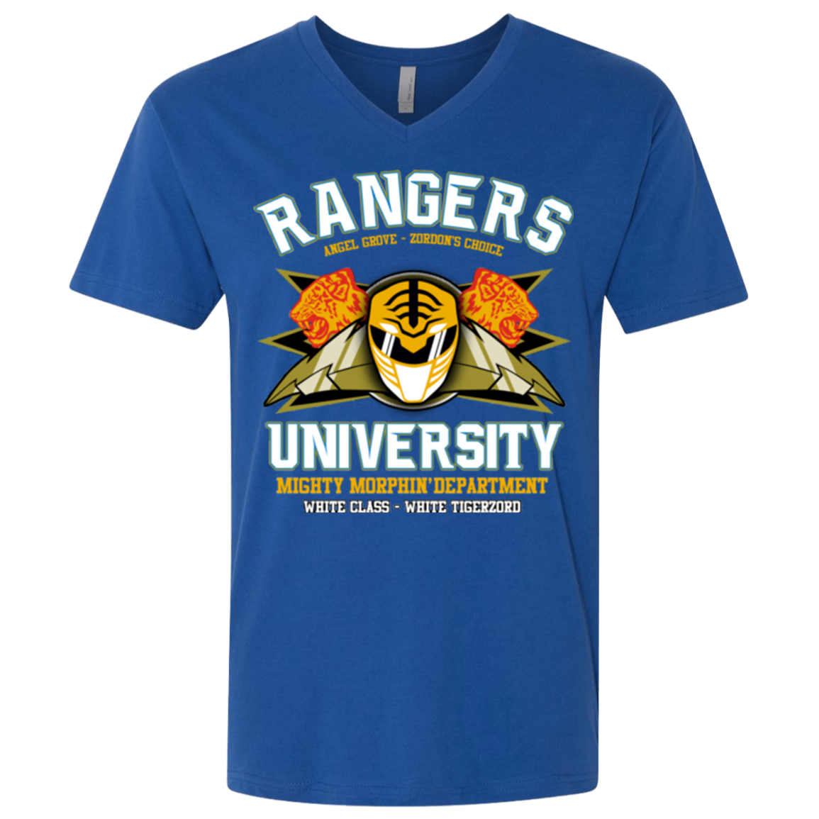 Rangers U White Ranger Men's Premium V-Neck