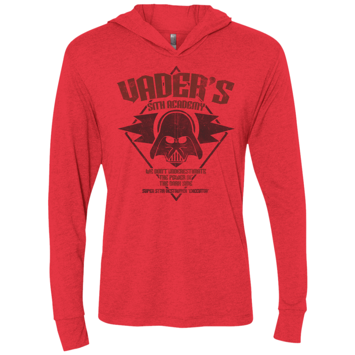 Vader Academy Triblend Long Sleeve Hoodie Tee
