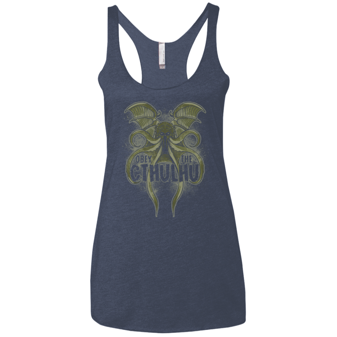Obey the Cthulhu Women's Triblend Racerback Tank