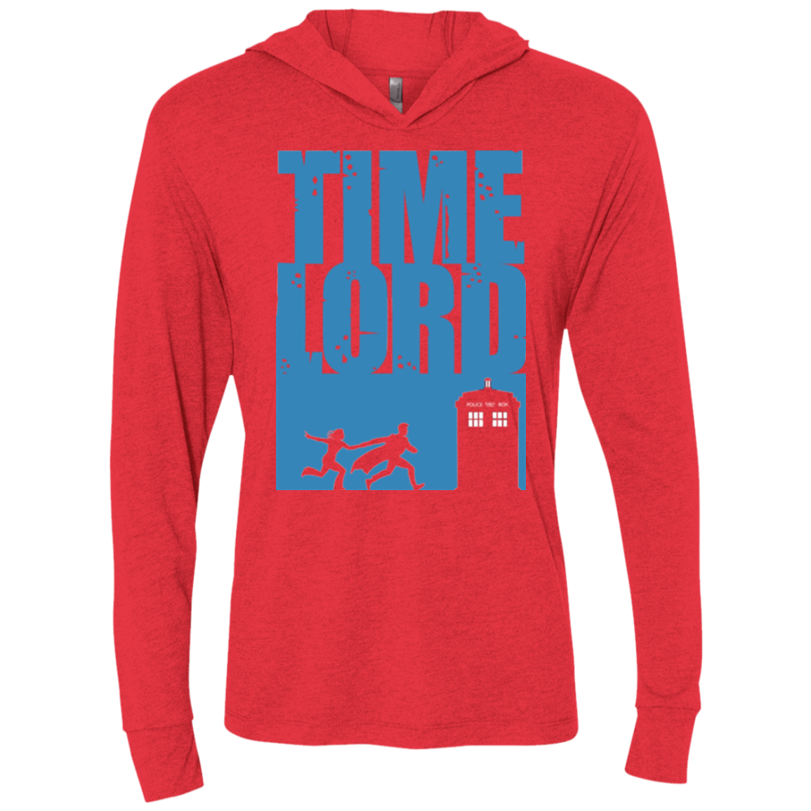 Time Lord Allons-y! Triblend Long Sleeve Hoodie Tee