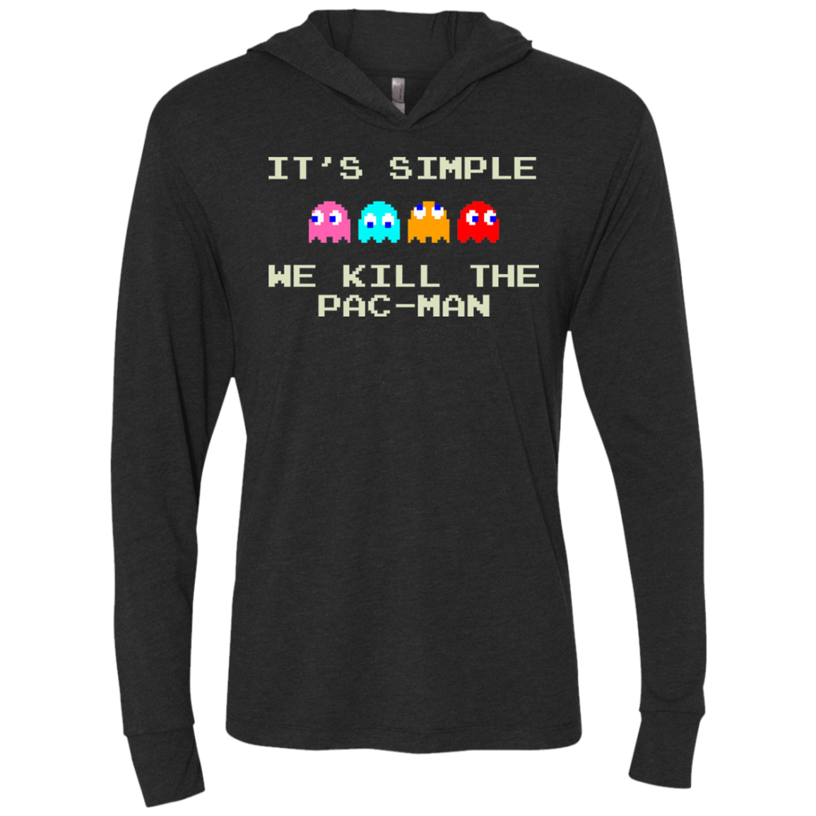 Pacmanok Triblend Long Sleeve Hoodie Tee