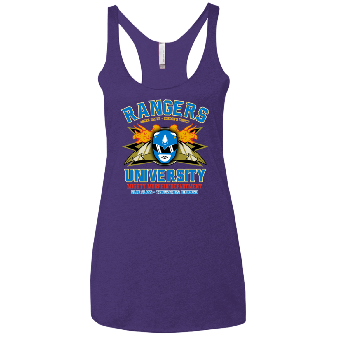 Rangers U Blue Ranger Women's Triblend Racerback Tank