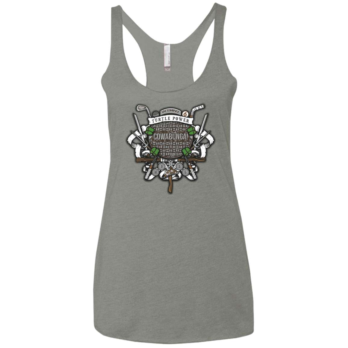 Turtle Power! Women's Triblend Racerback Tank