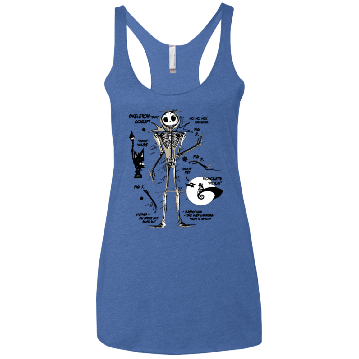 Skeleton Concept Women's Triblend Racerback Tank