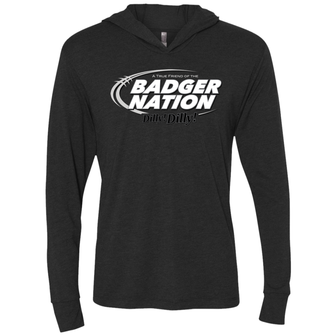 Wisconsin Dilly Dilly Triblend Long Sleeve Hoodie Tee