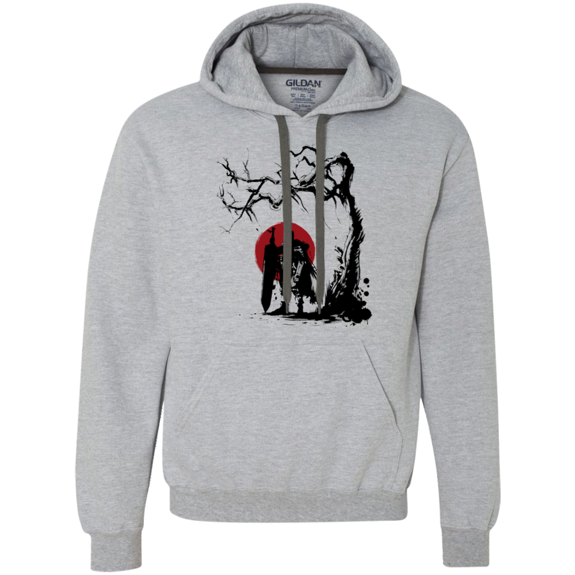 Black Swordsman under the sun Premium Fleece Hoodie