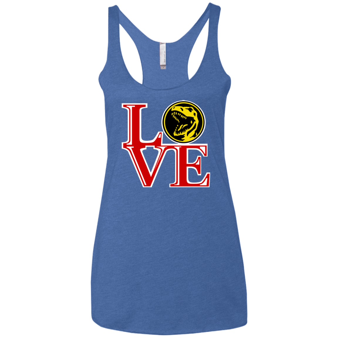 Red Ranger LOVE Women's Triblend Racerback Tank