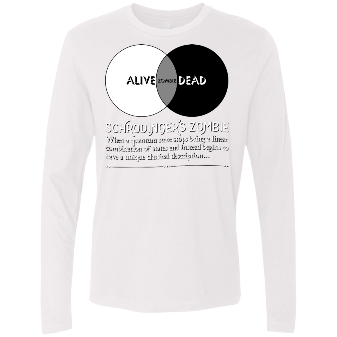 Schrödinger's Zombie Men's Premium Long Sleeve