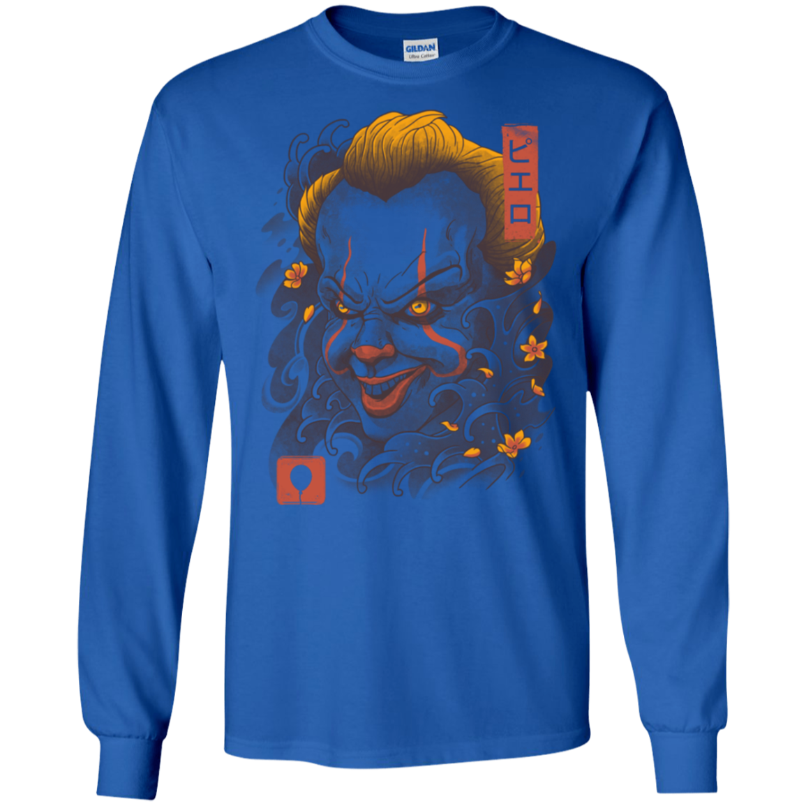 Oni Clown Mask Men's Long Sleeve T-Shirt