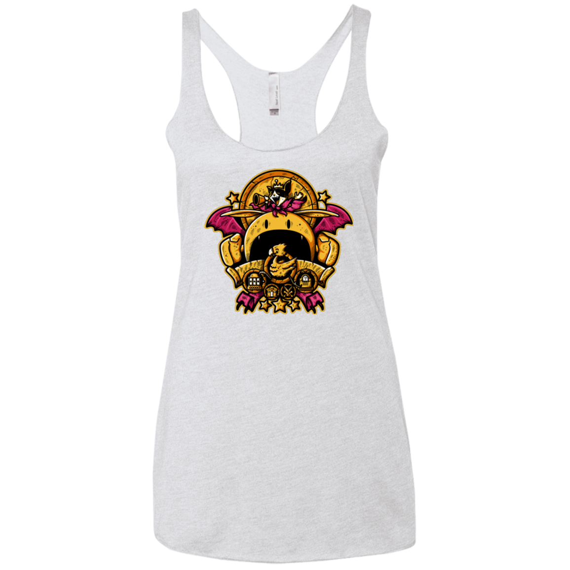 SAUCER CREST Women's Triblend Racerback Tank