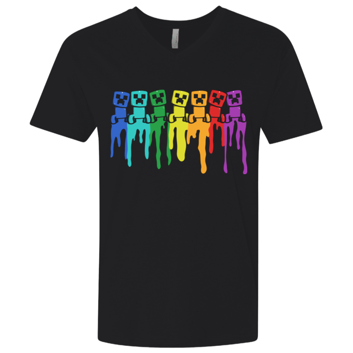 Rainbow Creeps Men's Premium V-Neck