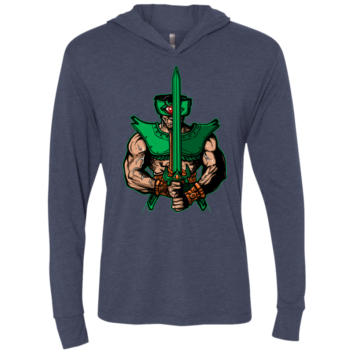 Evil Eye Triblend Long Sleeve Hoodie Tee