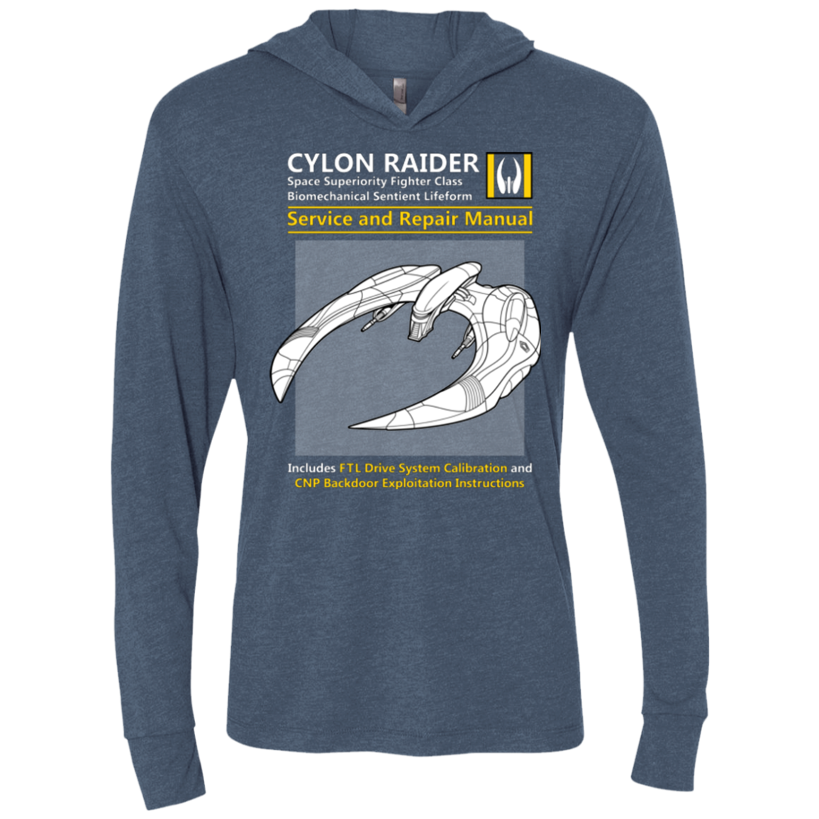 CYLON RAIDER SERVICE & REPAIR MANUAL Triblend Long Sleeve Hoodie Tee