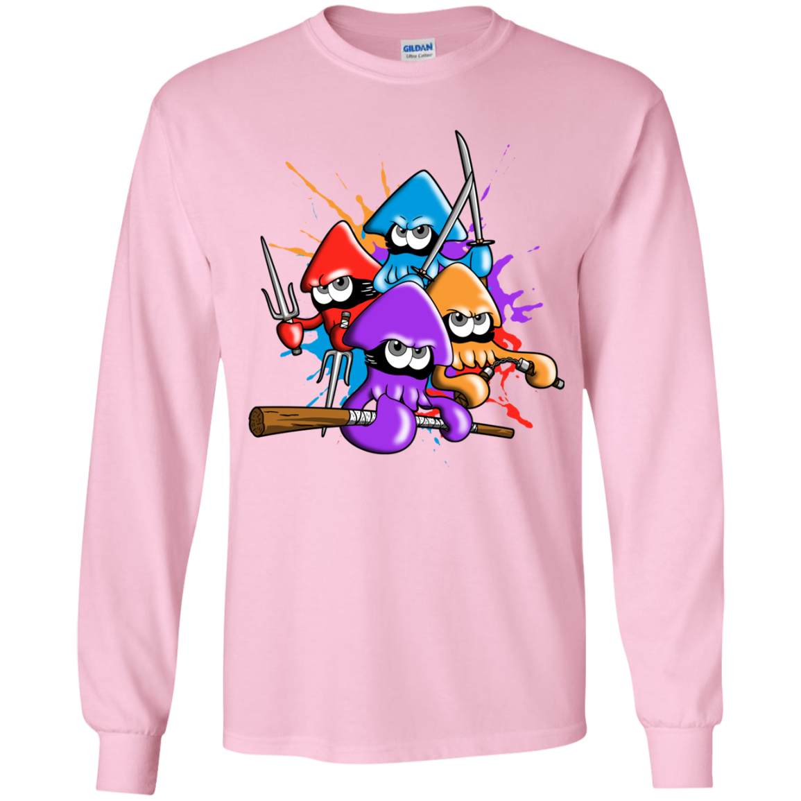 Teenage Mutant Ninja Squids Youth Long Sleeve T-Shirt